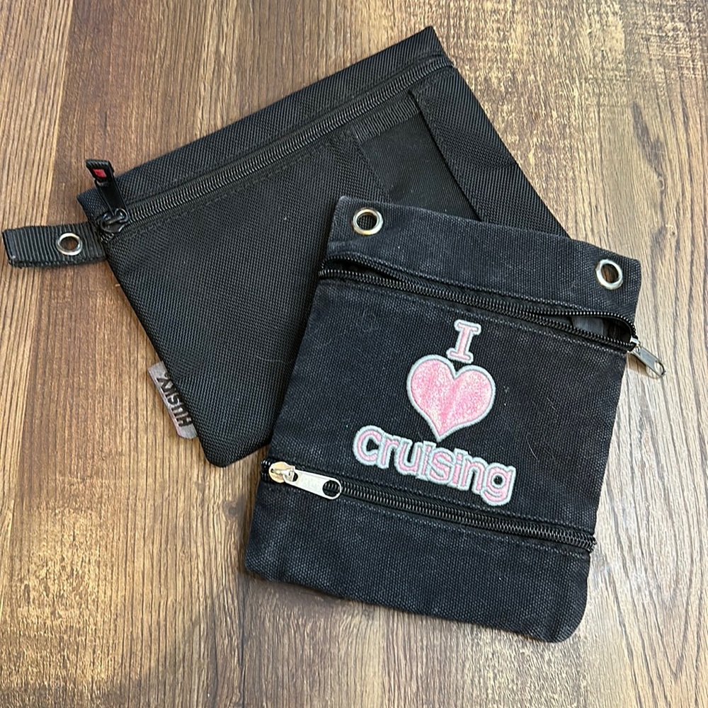 Black Pouches for Travel Bundle of 2